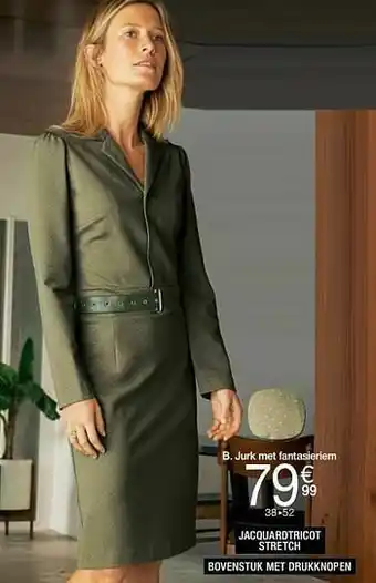 Damart Jurk met fantasieriem aanbieding