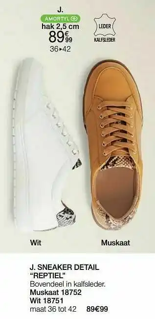 Damart Sneaker detail reptiel aanbieding