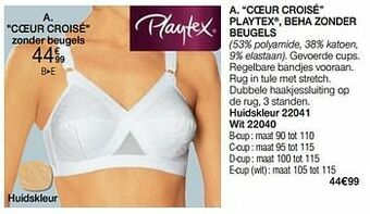 Damart Coeur croisé playtex beha zonder beugels aanbieding