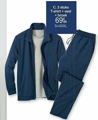 Damart T-shirt + vest + broek aanbieding