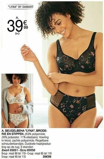 Beugelbeha lyna broderie en stippen
