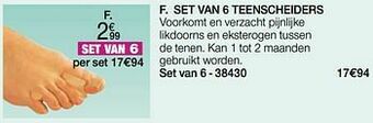 Damart Set van 6 teenscheiders aanbieding