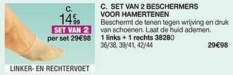 Damart Set van 2 beschermers voor hamertenen aanbieding