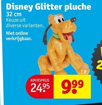 Kruidvat Disney glitter pluche aanbieding