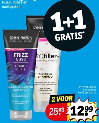 Kruidvat John frieda haarverzorging en -styling aanbieding