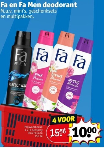 Kruidvat Fa en fa men deodorant aanbieding