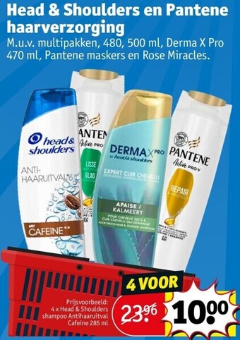 Kruidvat Head & shoulders en pantene haarverzorging aanbieding
