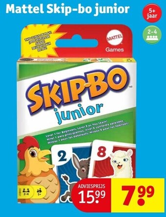 Kruidvat Mattel skip-bo junior aanbieding