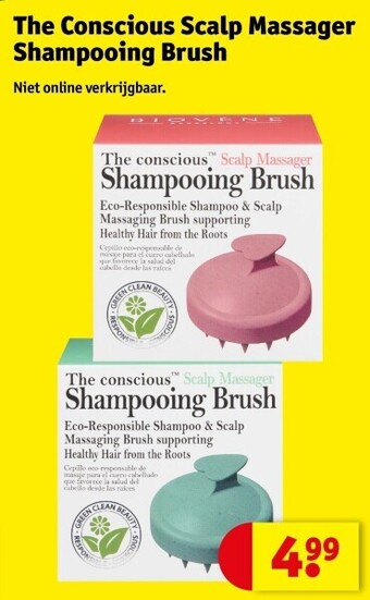 Kruidvat The conscious scalp massager shampooing brush aanbieding