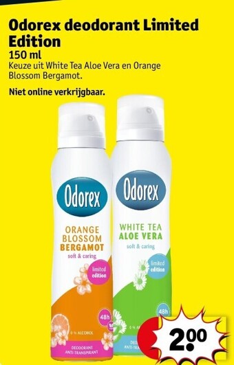 Kruidvat Odorex deodorant limited edition aanbieding