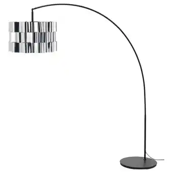 IKEA Älvstarr / skaftet staande lamp, boog, chroompatroon/zwart aanbieding