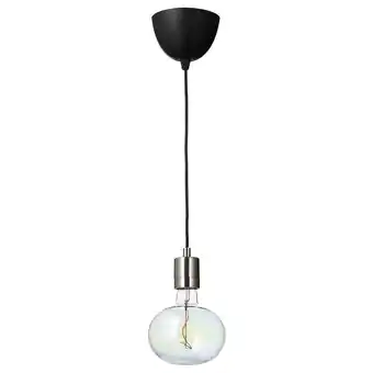 IKEA Skaftet / molnart plafondlamp met lichtbron, vernikkeld/ellipsvorm veelkleurig aanbieding