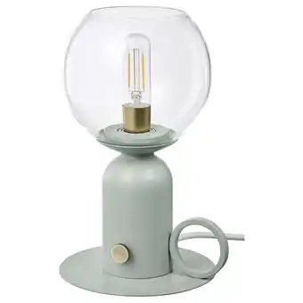 IKEA Åskmuller tafellamp, grijsgroen, 24 cm aanbieding
