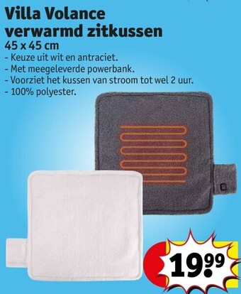Kruidvat Villa volance verwarmd zitkussen aanbieding