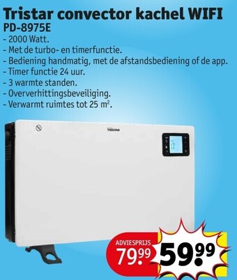 Kruidvat Tristar convector kachel wifi aanbieding
