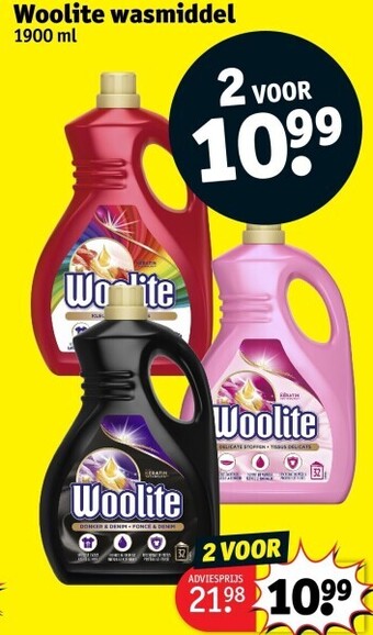 Kruidvat Woolite wasmiddel aanbieding