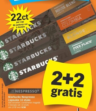 Albert Heijn Starbucks nespresso capsules 10 stuks aanbieding