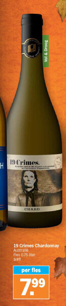 Albert Heijn 19 crimes chardonnay aanbieding