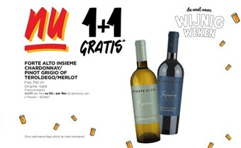 Jumbo Forte alto insieme chardonnay/ pinot grigio of teroldego/merlot aanbieding