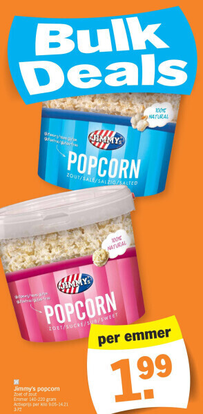 Albert Heijn Jimmy's popcorn aanbieding