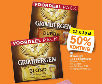 Albert Heijn Grimbergen 12 x 0.3 literflesjes aanbieding