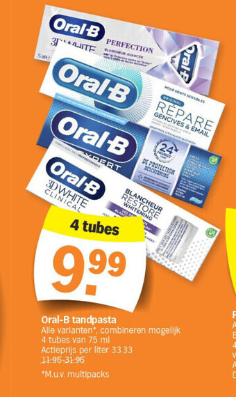 Albert Heijn Oral-b tandpasta aanbieding