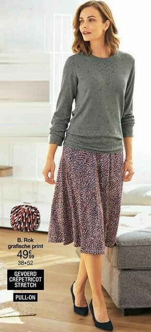 Damart Rok grafische print aanbieding