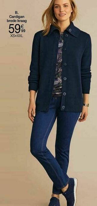 Damart Cardigan brede kraag aanbieding