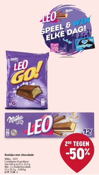 Delhaize Koekjes met chocolade aanbieding