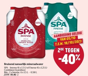 Delhaize Bruisend natuurlijk mineraalwater aanbieding