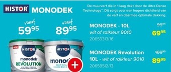 Euroshop Monodek - 10l wit of ralkleur 9010 aanbieding