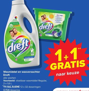 Carrefour Dreft Wasmiddel en wasverzachter aanbieding