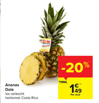 Carrefour Dole Ananas aanbieding