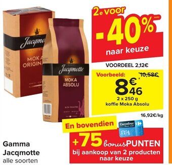 Carrefour Gamma Jacqmotte 2 x 250g aanbieding