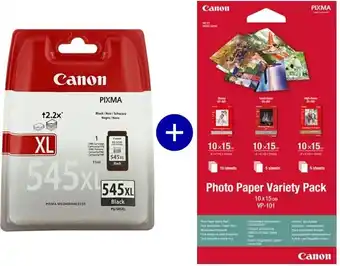 Canon pg-545xl - inktcartridge - 2x zwart - incl. canon fotopapier
