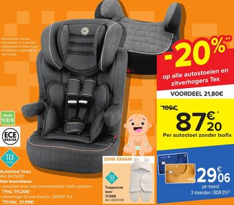 Carrefour TEX baby Autostoel Imax aanbieding