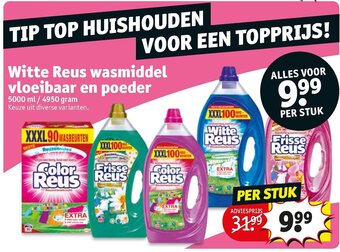 Kruidvat Witte Reus wasmiddel vloeibaar en poeder aanbieding
