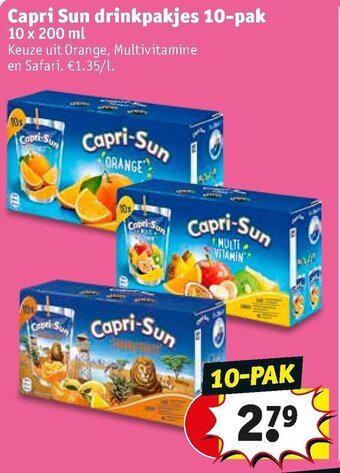 Kruidvat Capri Sun drinkpakjes 10-pak 10x200ml aanbieding
