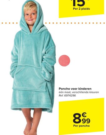 Carrefour Poncho voor kinderen aanbieding