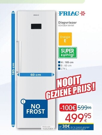 Eldi Diepvriezer aanbieding
