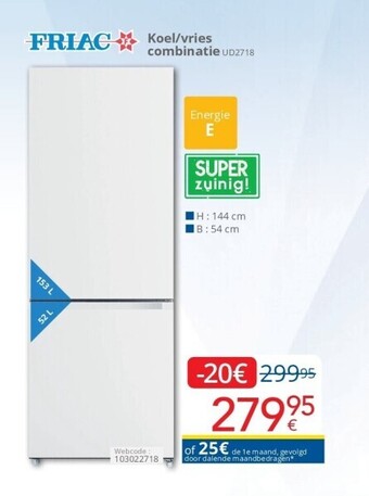 Eldi Koel/vries combinatie aanbieding