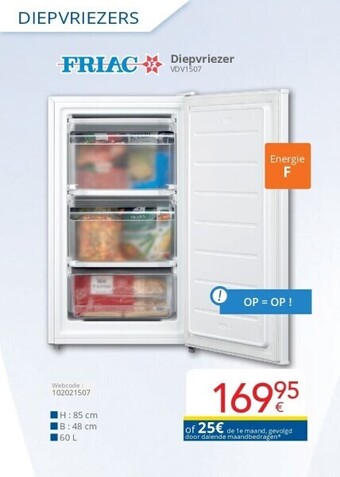 Eldi Diepvriezer aanbieding