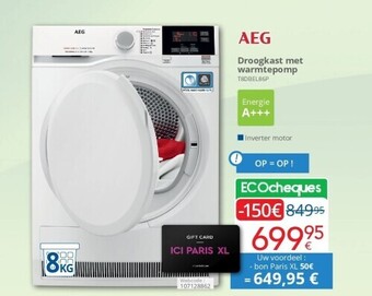 Eldi Droogkast met warmtepomp aanbieding