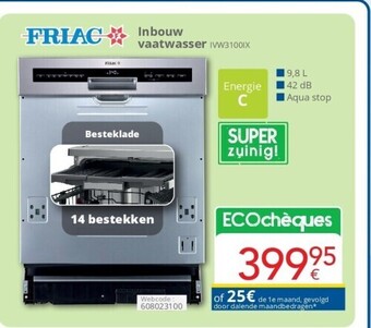 Eldi Inbouw vaatwasser aanbieding
