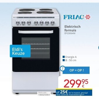 Eldi Elektrisch fornuis aanbieding