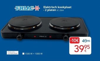 Eldi Elektrisch kookplaat - 2 platen aanbieding
