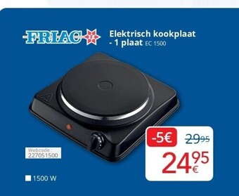 Eldi Elektrisch kookplaat - 1 plaat aanbieding