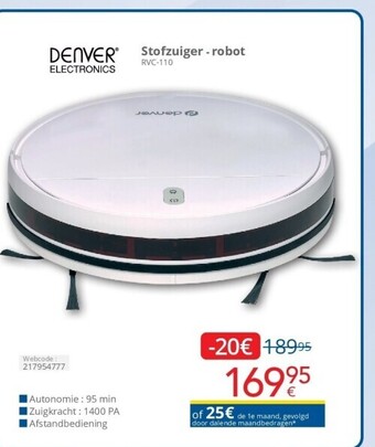 Eldi Stofzuiger - robot aanbieding