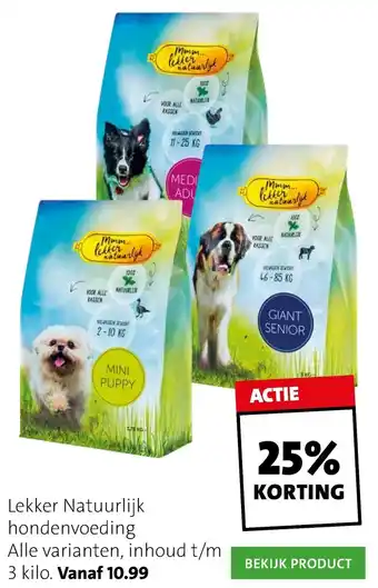 Intratuin Lekker Natuurlijk hondenvoeding Alle varienten, 3 kilo aanbieding