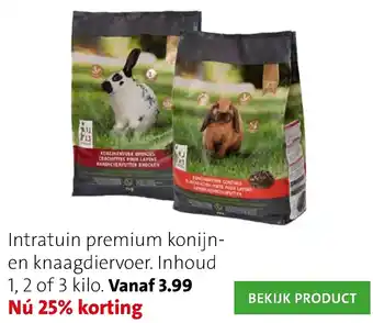 Intratuin Intratuin premium konijn-en knaagdiervoer. 3 kilo aanbieding
